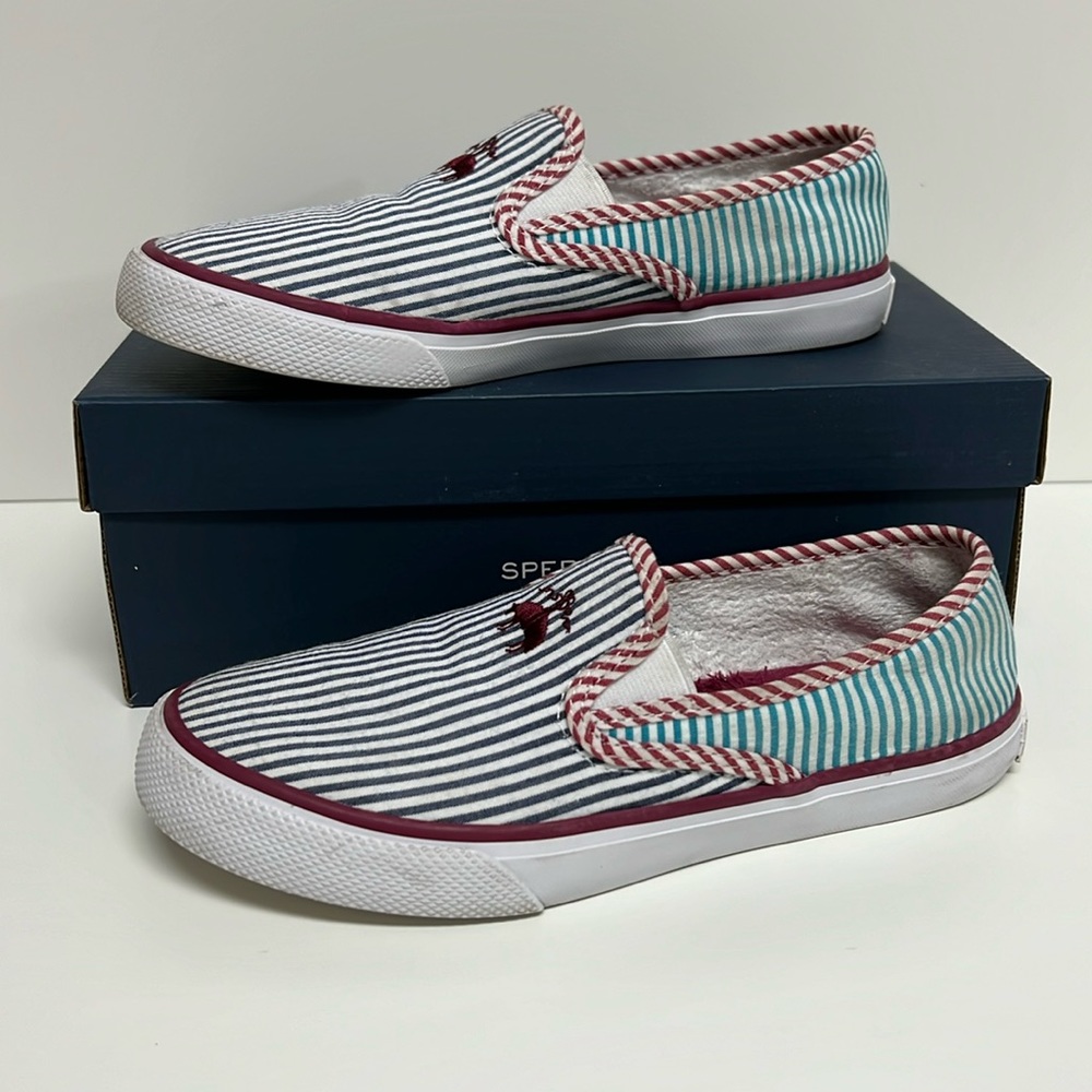 ✨SPERRY x BROOKS BROTHERS ✨ "Seersucker" Slip On - Picture 7 of 15